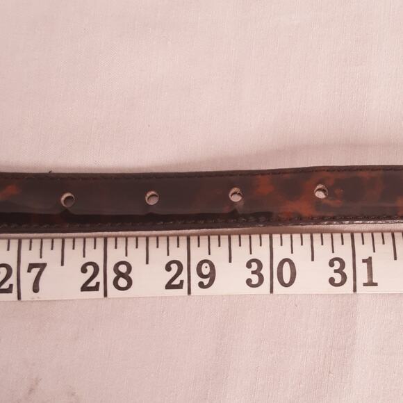 Rhinestone Studded Buckle Skinny Belt Womens XSmall Waist Brown Black Strap - Picture 11 of 14